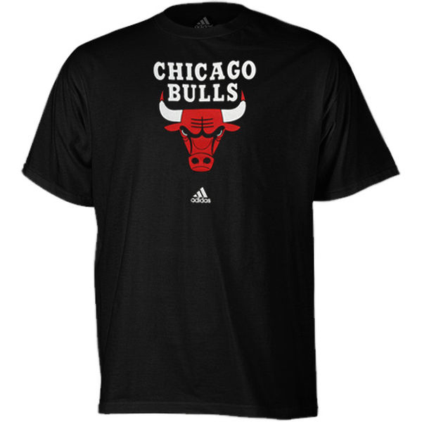 NBA Men adidas Chicago Bulls Primary Logo TShirt Black